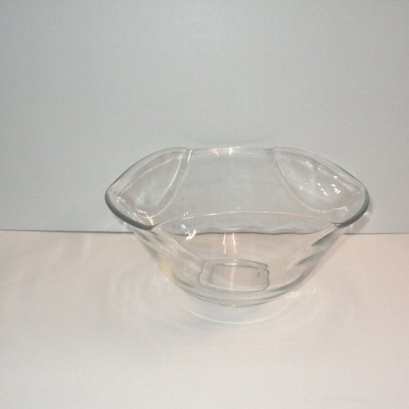 Vintage Bowl Clear, Salads, Pasta, Floral Container 5" High x 10" Wide Excellent - Picture 1 of 5